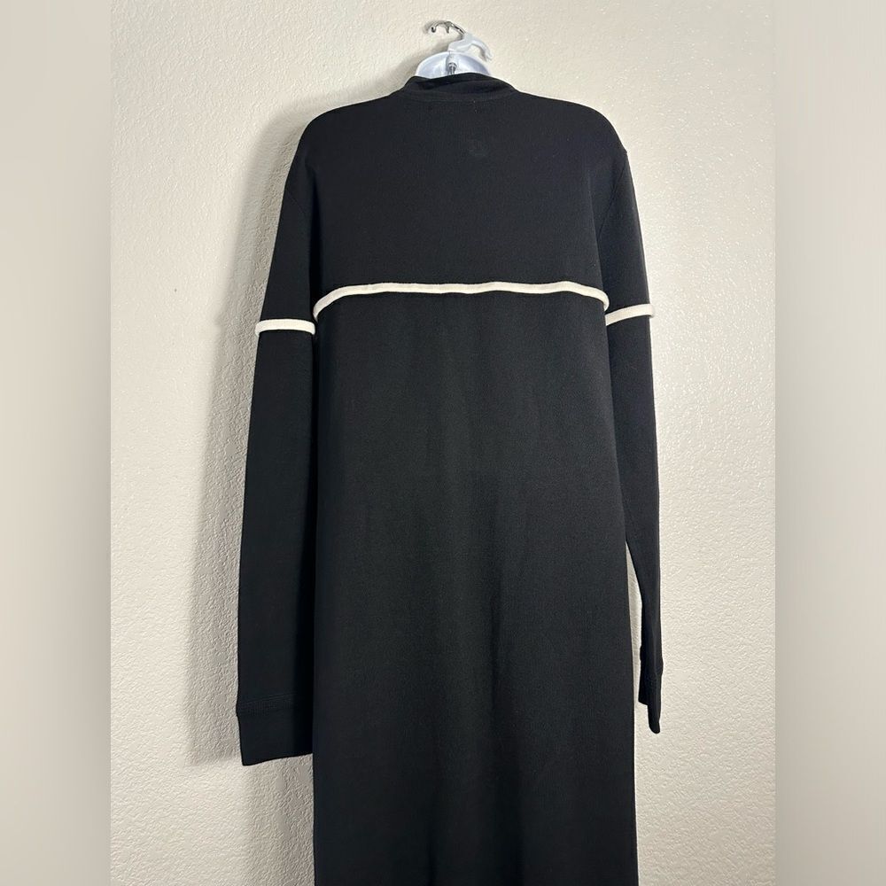 Moussy‎ Studiowear Double Zip Wool Blend Black Sweater Dress Jacket Monochrome - Picture 5 of 8